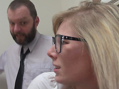 Hot upskirt with a babe with pierced nipples Tina Fleur who gets boned