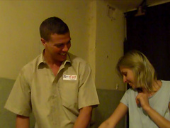 Incredible blonde teen feels amazing on a pulsating schlong