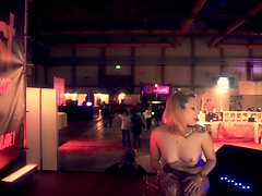 Sexy upskirt with alluring Scarlett Johnson who sucks a schlong