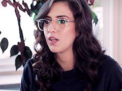 Lana Rhoades is a nerdy cutie in a lesbian action with a hottie