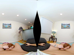 Arriving home Deni Jensen to ride monster cock hard