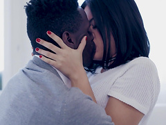 Wonderful honey Kendra Spade receiving a black cum gun deep