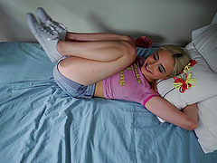 Blonde cutie Jane Wilde getting fucked by an insatiable fella