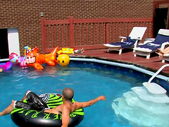 It is a hot and sunny day which means an orgy in the sun is awesome