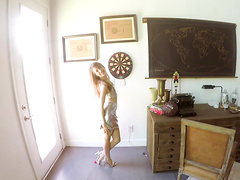 Hardcore missionary pussy drilling with slutty Kimmy Granger