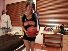 After her basketball game Susan Yurika gets pounded by her man