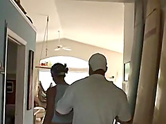 Floozy with pierced nipples gets naked with her guy and fucks him