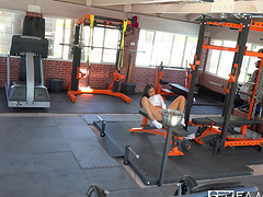 Brunette Emily Willis masturbates and gets caught by her step bro