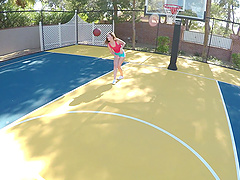 Small-titted Danni Rivers having fun having her pussy boinked