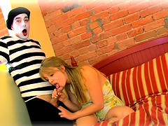 Nasty Natasha Letendre makes a long dick disappear in her pussy