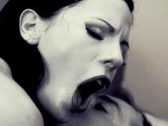 Skinny chick Aliz likes to ride a long dick on the couch