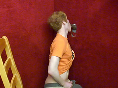 Kinky guy gets to suck a long black dick in the glory hole