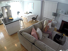 Stunning Elsa Jean enjoys slurping on a long delicious pecker