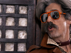 Tattooed babe Anna Bell Peaks pleases a guy by fucking with him