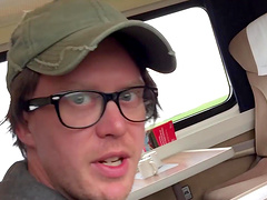 Busty Devon Breeze sucks a fat dick until he cums on her face