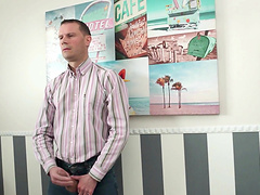 Redhead babe Zoe Davis likes when a horny guy cums on her hot body