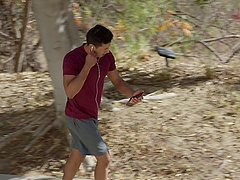 Shemale Natalie Mars gets her tight ass pounded on the couch