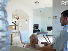 Amazing Kenzie Reeves moans loudly while she jumps on a big pecker