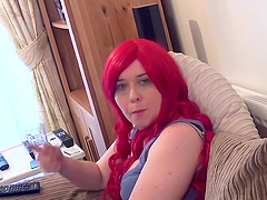 Hot blonde Jodie Cummings sucks a long pecker until he cums