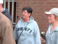 Smoking hot Carla Mai plays with a dick in front of her friends