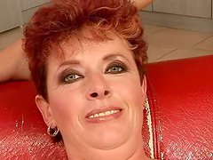 Babuska has her beaver banged by a fucking machine