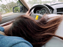 Horny guy gets to fuck Valentina Jewels in various poses outdoors