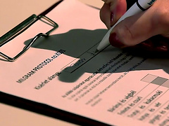 Sweet girl gets tied up to the fence by two naughty girls