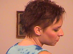 Desirable chick wants her friends to spank her ass with a stick