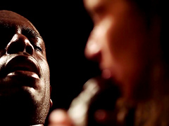 Lucky black guy gets his hard cock pleased by Anita Bellini