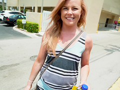 Redhead mature MILF Nicole Clitman fucks a big cock outdoors