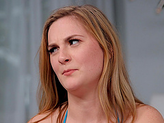 Getting fucked on the couch by a handsome guy makes Kara Lee moan