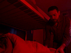 Brunette teen babes Kelsey Kage and Lily Moon share their friends cock