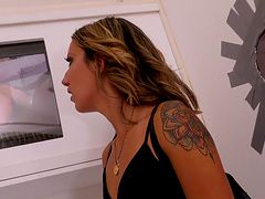 Sophia Grace gets surprised with a black cock in the glory hole