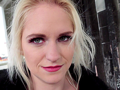 Blonde teen babe Rossella Visconti picked up and fucked on the street