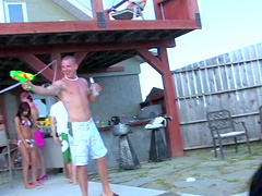 Hot Juicy Pearl and her friend masturbate together in the pool