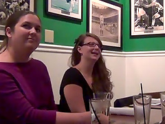 Two nerdy mature BBW babes get in a group sex with two guys