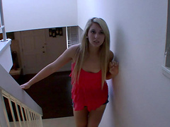 Hardcore fucking in the bedroom with natural boobs Lily Banks