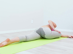 Flexible model Zoey Monroe does yoga and gets fucked from behind