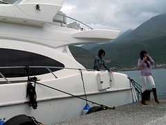 Gorgeous Abbie Cat fucks with a horny guy while he chokes her