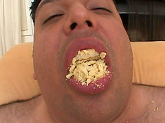 Fat guy talked kinky girl Brodi into bouncing on his dick