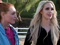 Sharing a delicious cock is what pleases Ginger Banks and her friend