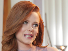 Behind the scenes video with Ella Hughes and a mature blonde