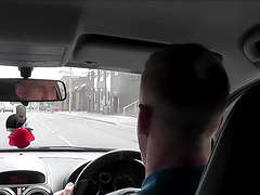 Brunette nerd Demona Dragon gets to please his hard shaft