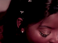 Ebony girl Jasmine Webb talked a friend into drilling her pussy