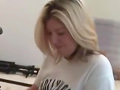 Pretty blonde girl needs more than a black cock to get satisfied