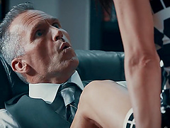 Tattooed guy makes Silvia Saige moan by fucking her roughly