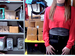 Naughty security guard punishes Rosalyn Sphinx by fucking her in the office