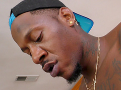 Tattooed gay guy gets his small butt destroyed by two friends