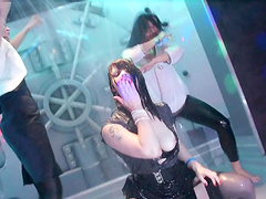 Wild amateur interracial sex during a large group sex party