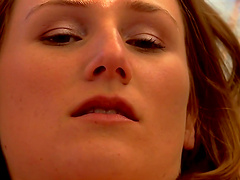 Slim hottie Gen Padova moans while she fingers her wet pussy